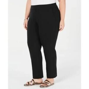 Michael Michael Kors Pants Black Slim Leg Flat Front Pockets Size 3X NWT